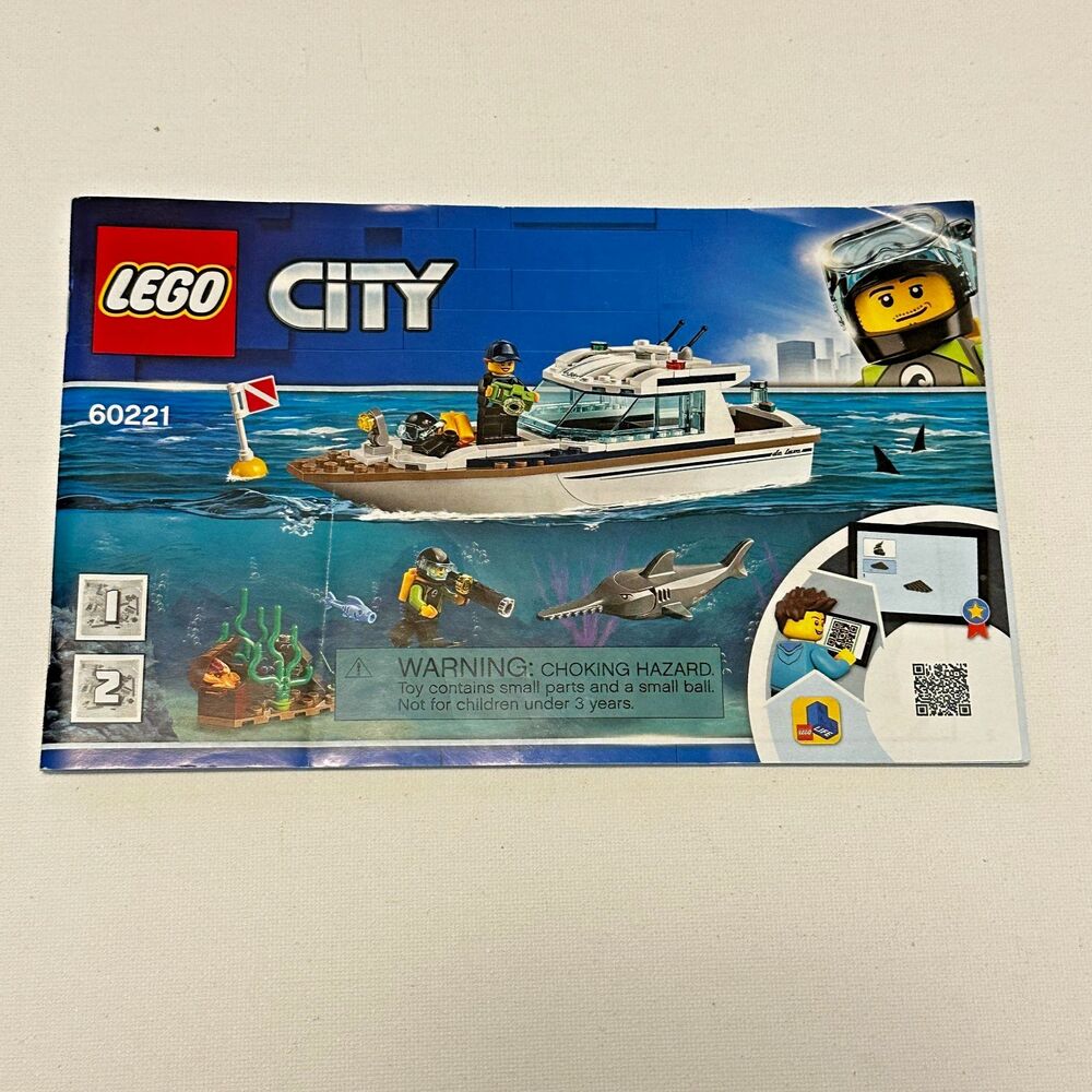 LEGO CITY: Diving Yacht 60221 Instruction‎ Booklet - Manual Only